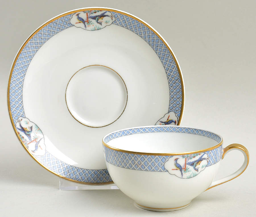 Ceylon Flat Cup & Saucer Set by Haviland-1