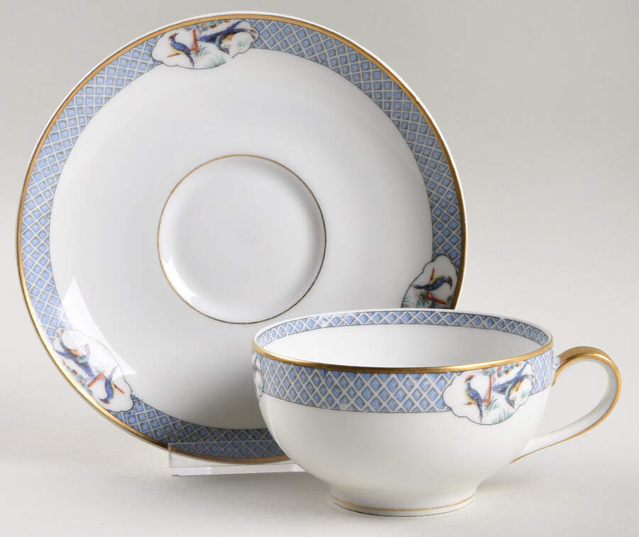Ceylon Oversized Cup & Saucer Set by Haviland-1