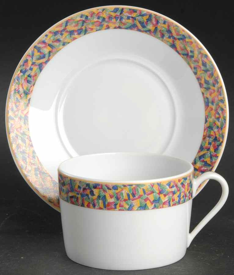 Cezanne Flat Cup & Saucer Set by Haviland-1