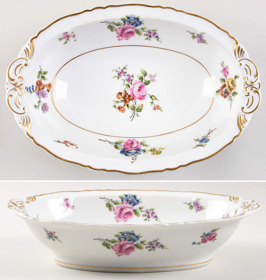 Chantilly 9" Oval Vegetable Bowl by Haviland-1