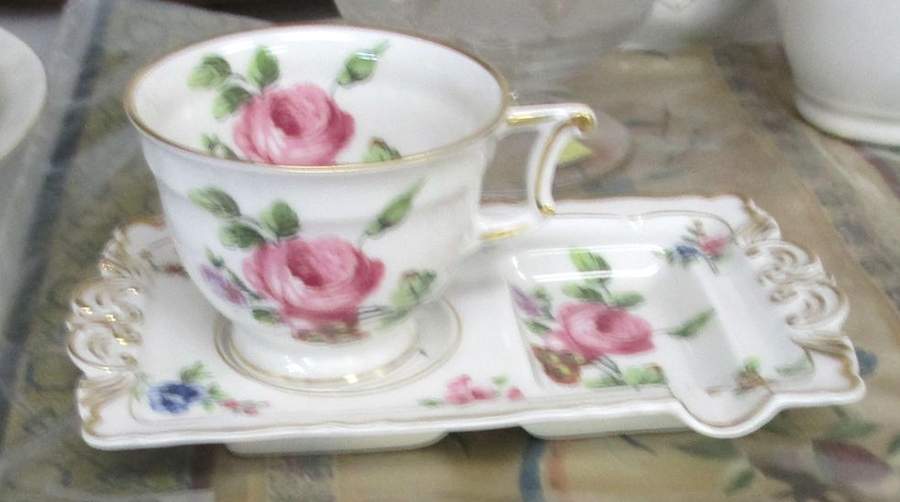 Chantilly Demitasse Cup and Ashtray Set by Haviland-1