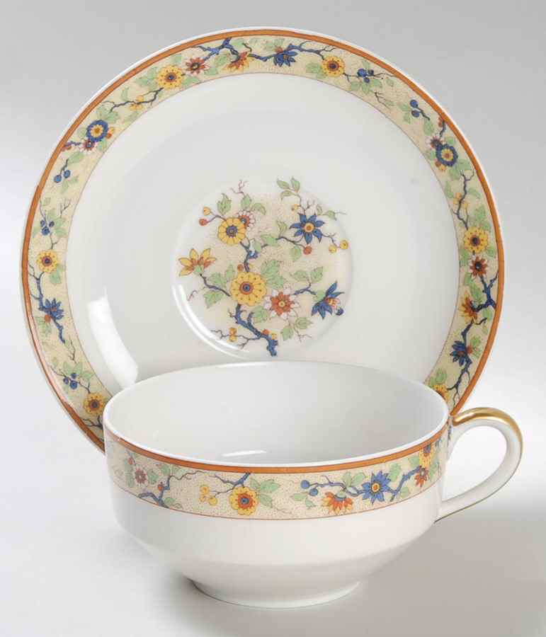 Chantilly Flat Cup & Saucer Set by Haviland-1