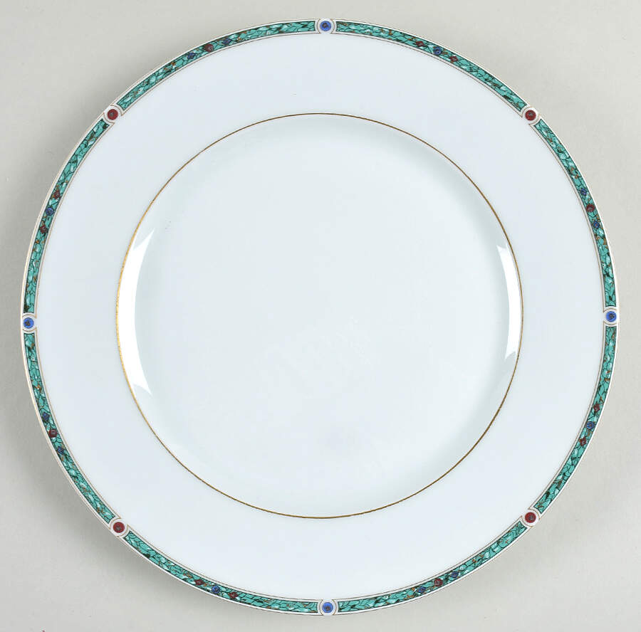 Chatelaine Green (Gold Verge) Dinner Plate by Haviland-1