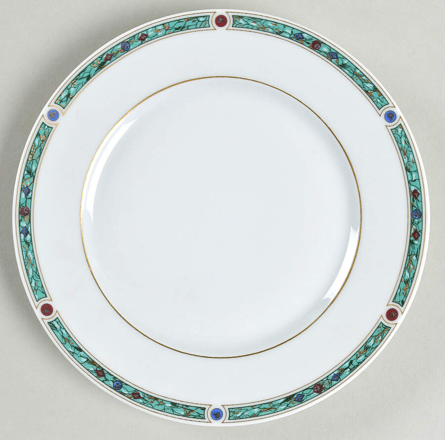 Chatelaine Green (Gold Verge) Bread & Butter Plate by Haviland-1