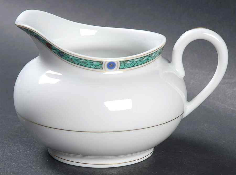 Chatelaine Green (Gold Verge) Creamer by Haviland-1
