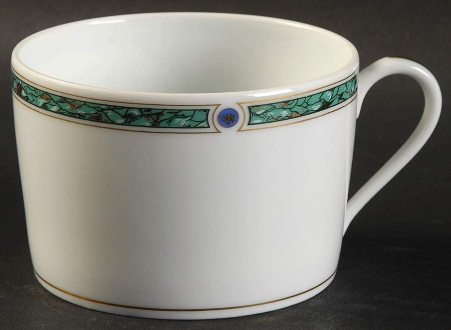 Chatelaine Green (Gold Verge) Flat Cup by Haviland-1