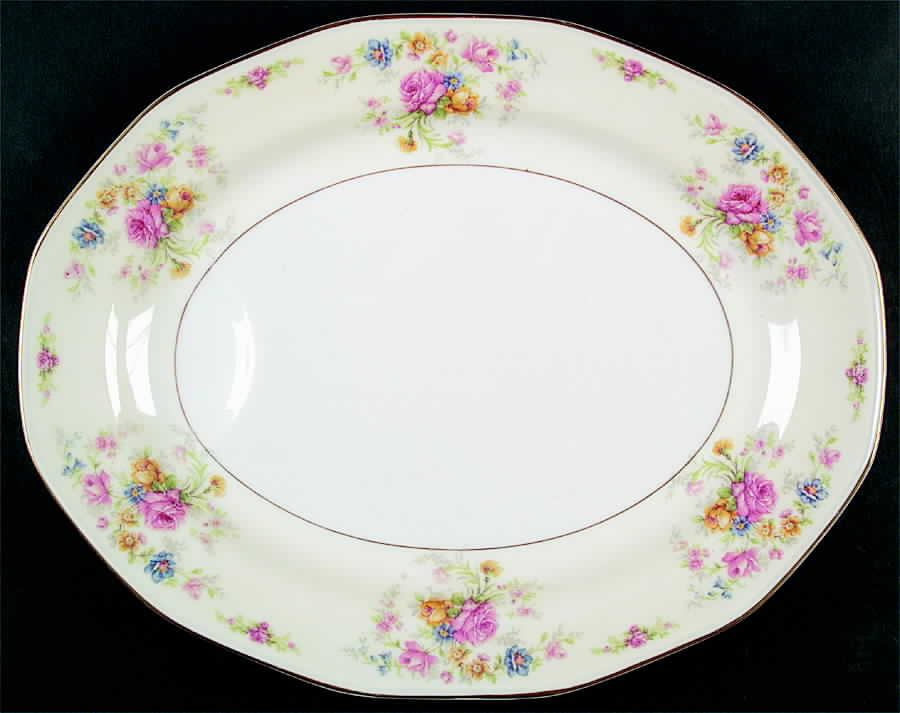 Chalfonte 15" Oval Serving Platter by Haviland-1
