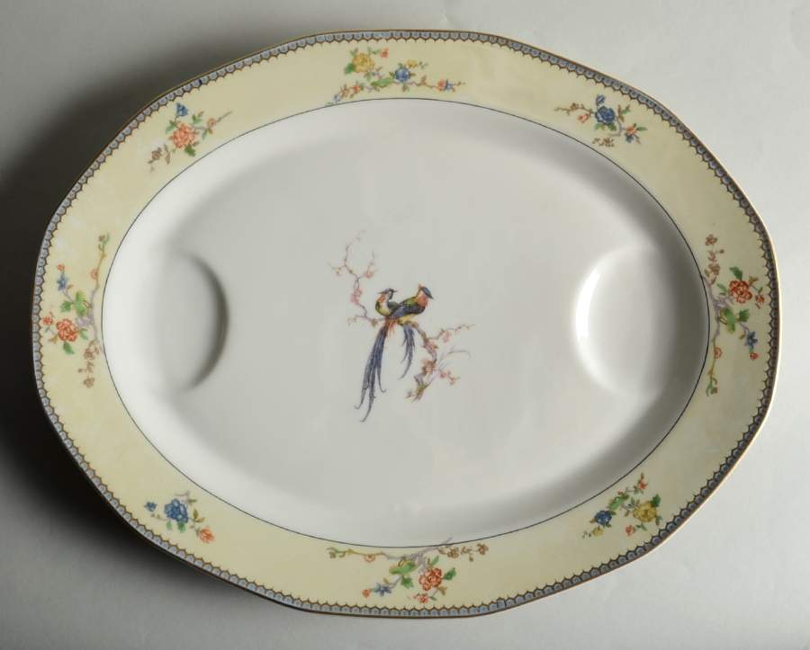 Chambord (Birds, Older Patt) 18" Oval Serving Platter by Haviland-1