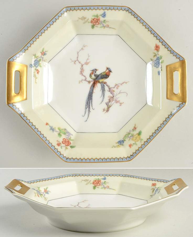 Chambord (Birds, Older Patt) 10" Octagonal Vegetable Bowl by Haviland-1