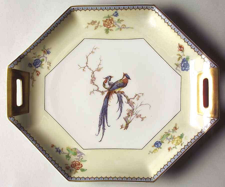 Chambord (Birds, Older Patt) Handled Cake Plate by Haviland-1