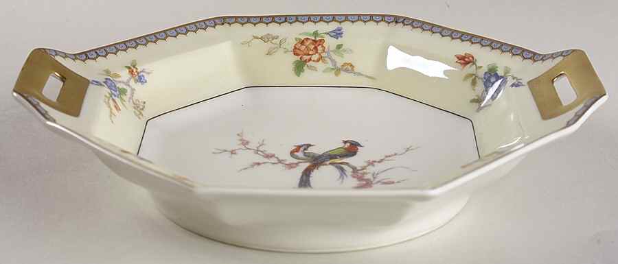 Chambord (Birds, Older Patt) 9" Octagonal Vegetable Bowl by Haviland-1
