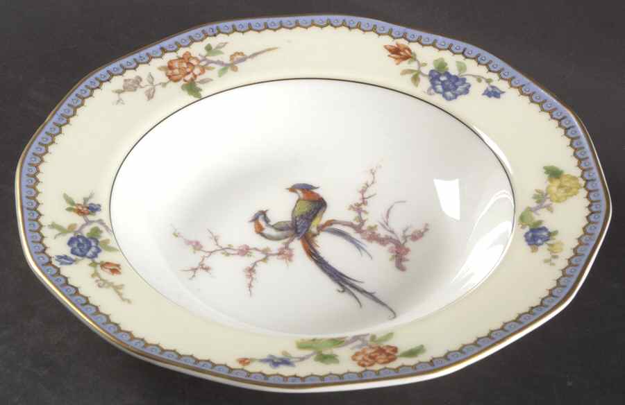 Chambord (Birds, Older Patt) Rim Soup Bowl by Haviland-1