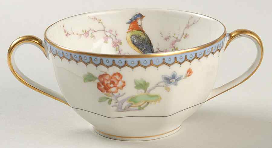 Chambord (Birds, Older Patt) Flat Bouillon Cup by Haviland-1