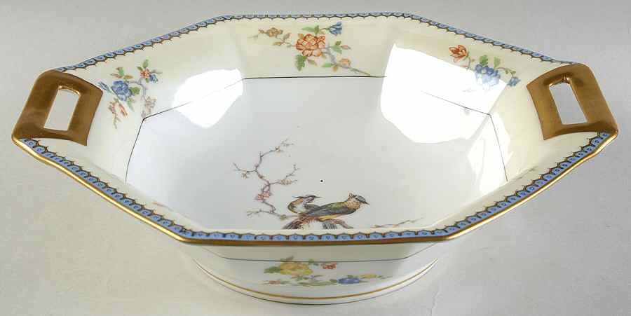 Chambord (Birds, Older Patt) 10" Octagonal Vegetable Bowl by Haviland-1