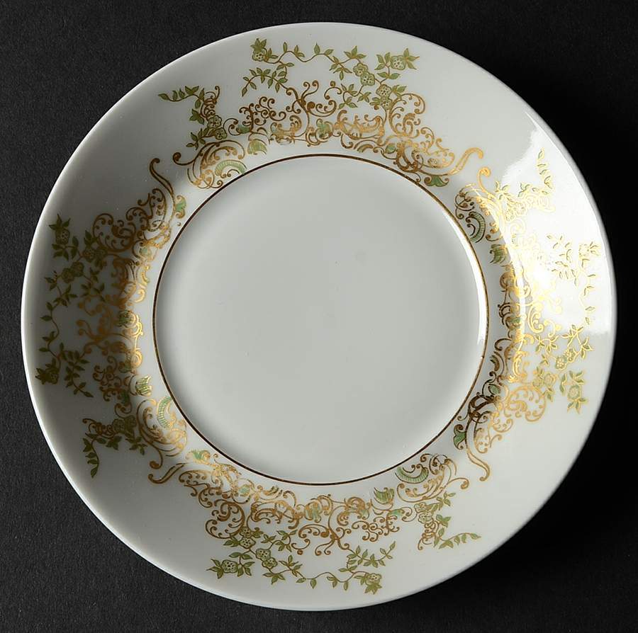 Chambord (Newer Green and Gold) Saucer by Haviland-1
