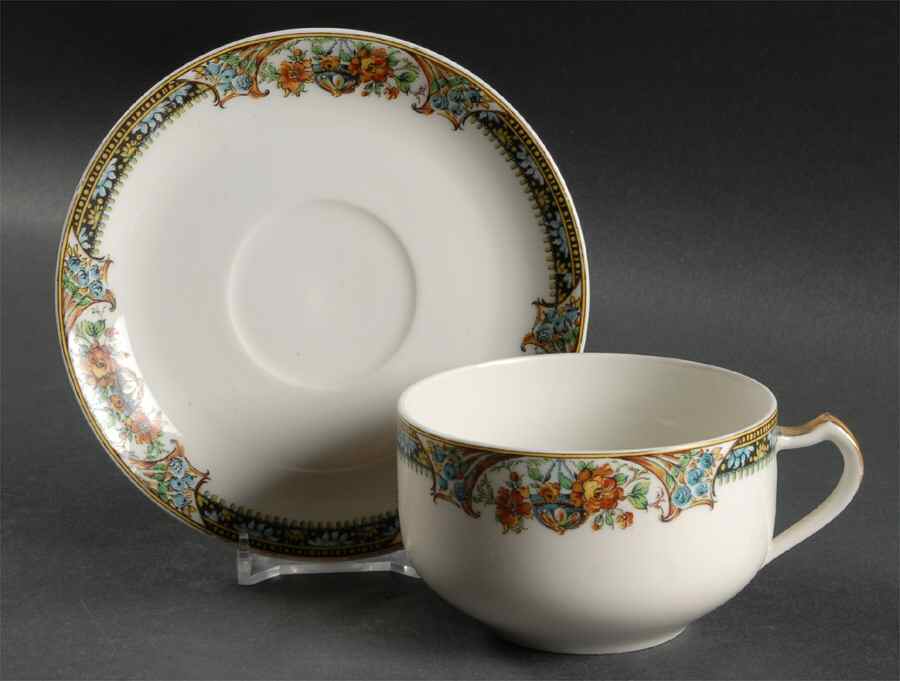 Chanson Flat Cup & Saucer Set by Haviland-1