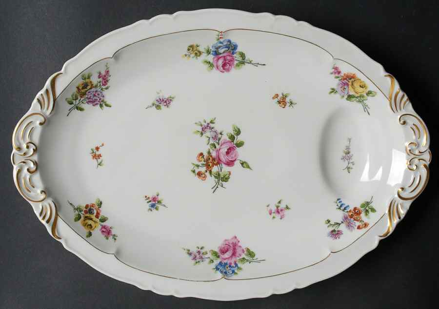 Chantelet 13" Oval Serving Platter by Haviland-1