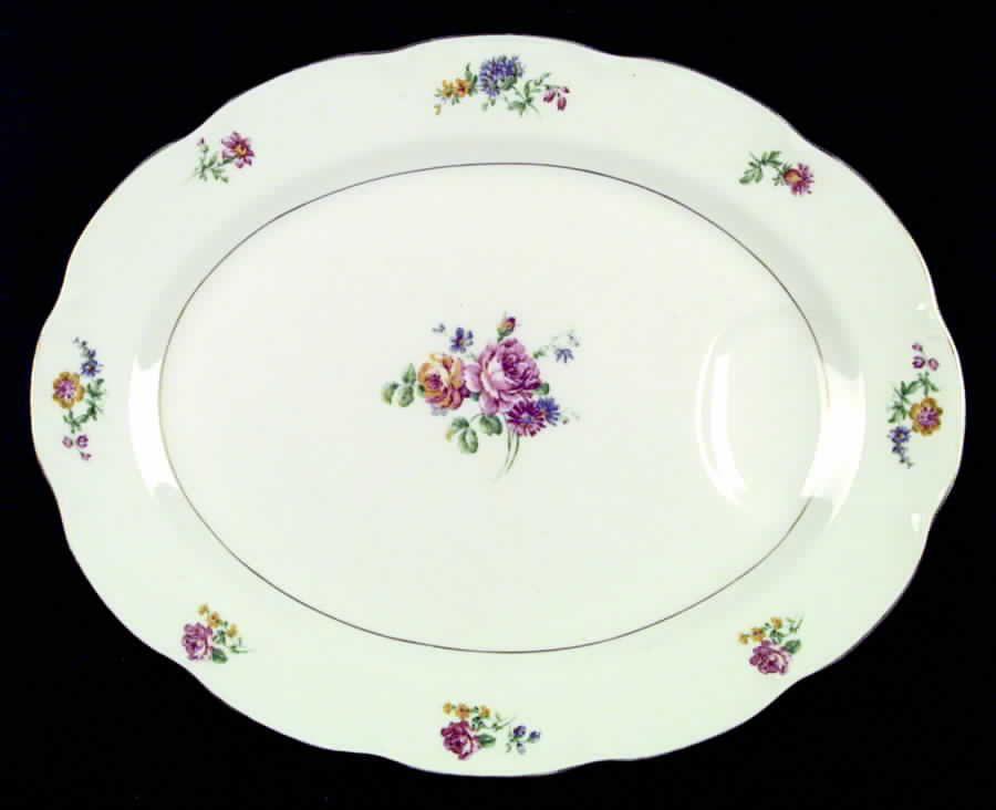 Chapelle 14" Oval Serving Platter by Haviland-1