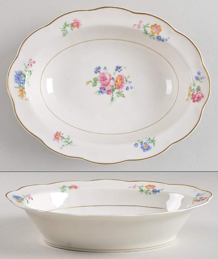 Chapelle 9" Oval Vegetable Bowl by Haviland-1