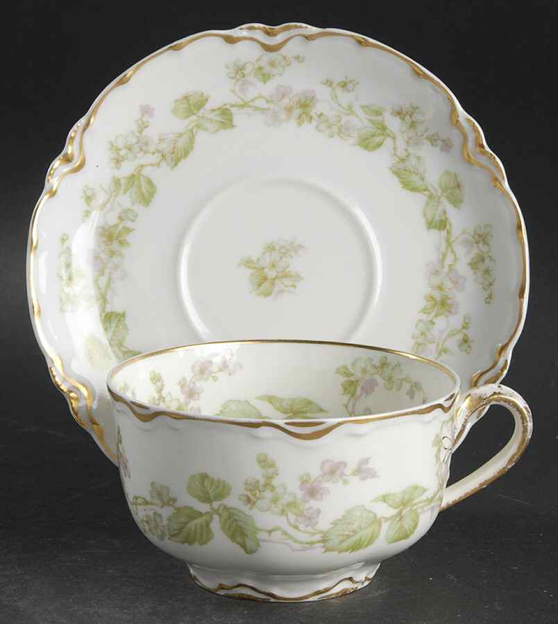 Charonne Flat Cup & Saucer Set by Haviland-1