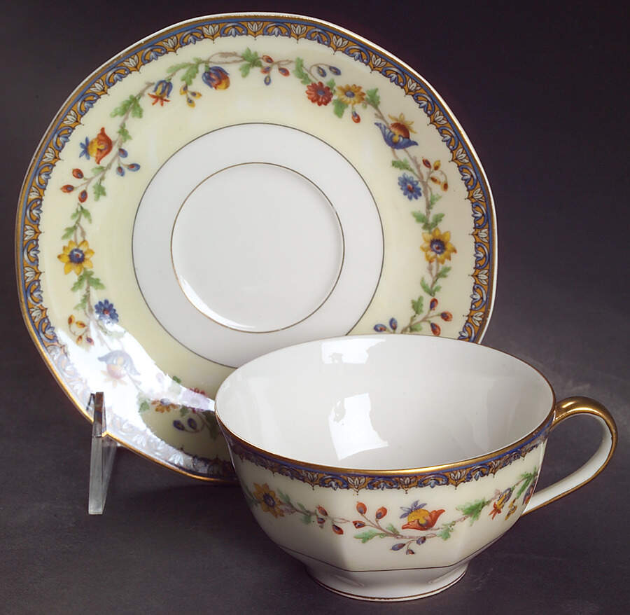 Chateaudun Flat Cup & Saucer Set by Haviland-1