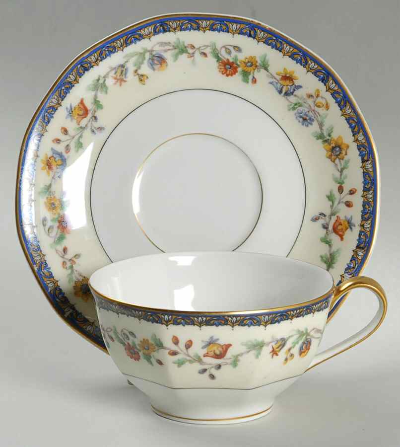 Chateaudun Flat Cup & Saucer Set by Haviland-1