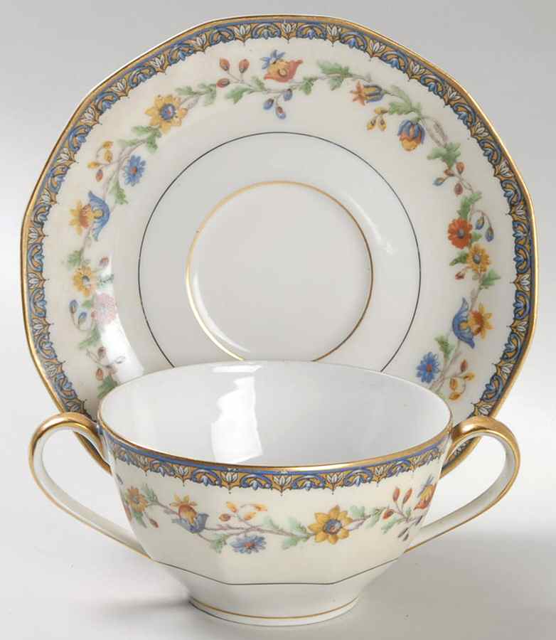 Chateaudun Flat Bouillon Cup & Saucer by Haviland-1