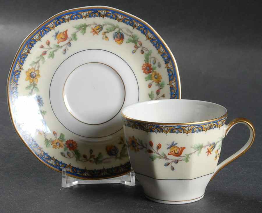 Chateaudun Flat Demitasse Cup & Saucer Set by Haviland-1