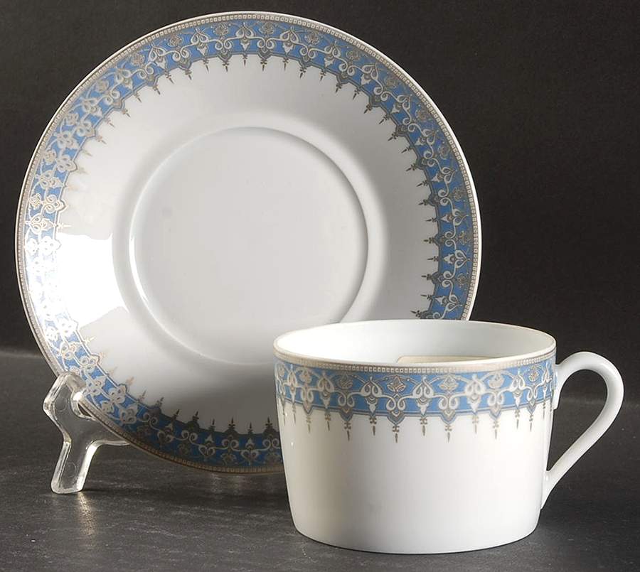 Chateau Blue Flat Cup & Saucer Set by Haviland-1