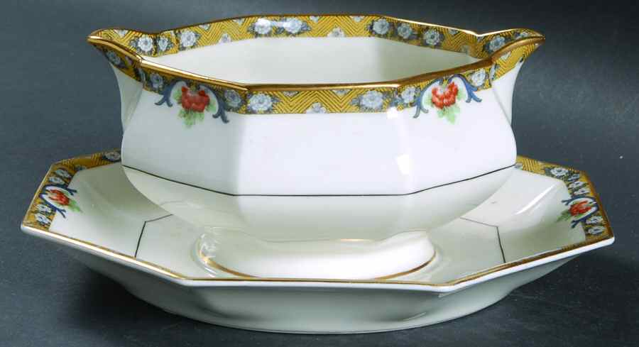 Chenonceaux Gravy Boat with Attached Underplate by Haviland-1