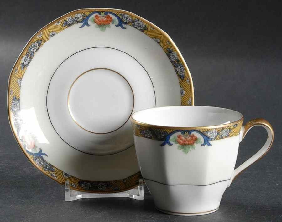 Chenonceaux Flat Demitasse Cup & Saucer Set by Haviland-1