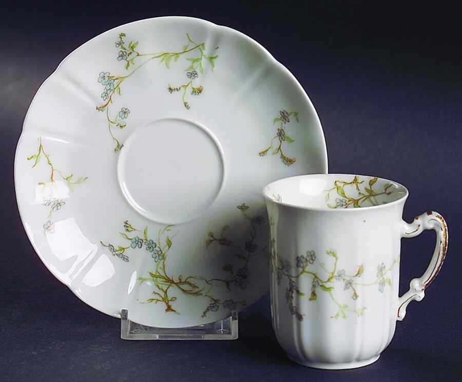 Cherbourg Chocolate Cup & Saucer Set by Haviland-1