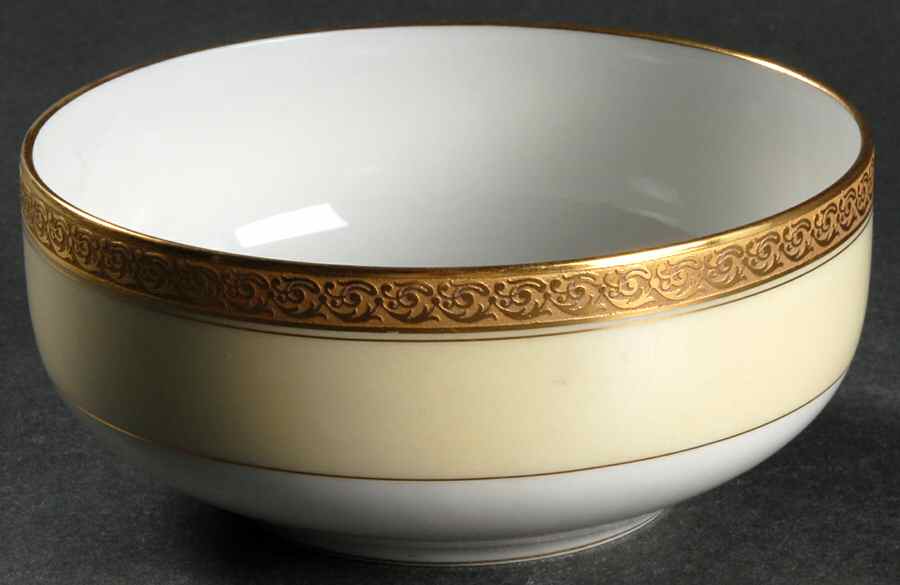 Chevalier (Older, Gold Trim) Cranberry Bowl by Haviland-1