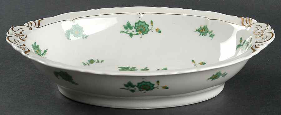 Chevalier (Newer, Inner Gold) 10" Oval Vegetable Bowl by Haviland-1