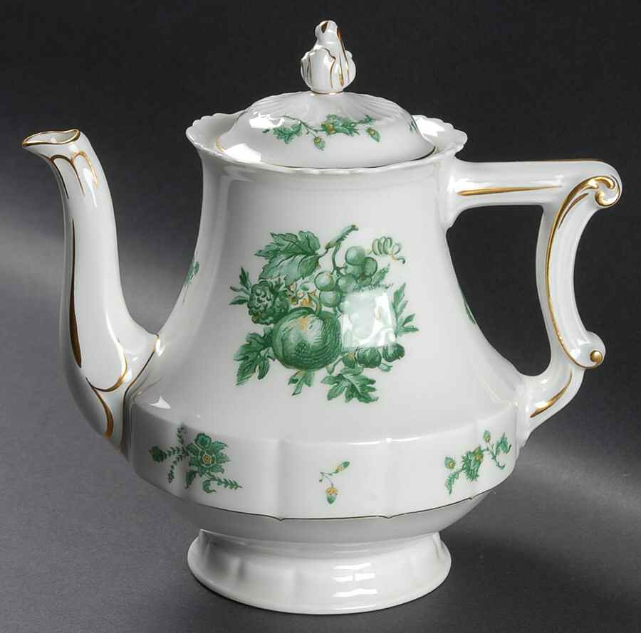 Chevalier (Newer, Inner Gold) Coffee Pot & Lid by Haviland-1