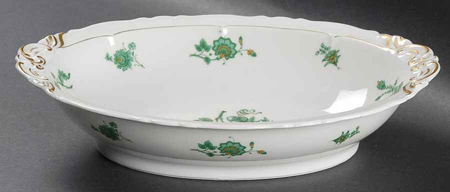Chevalier (Newer, Inner Gold) 9" Oval Vegetable Bowl by Haviland-1