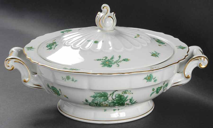 Chevalier (Newer, Inner Gold) Round Covered Vegetable by Haviland-1