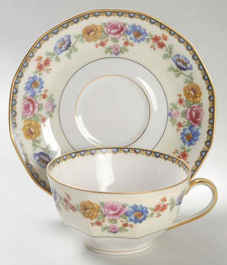 Cheverny Flat Cup & Saucer Set by Haviland-1