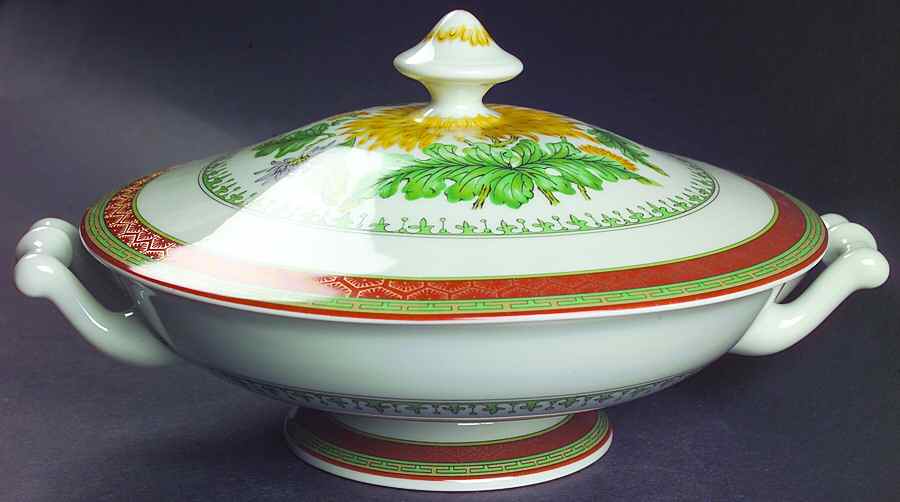 Chrysantheme Round Covered Vegetable by Haviland-1