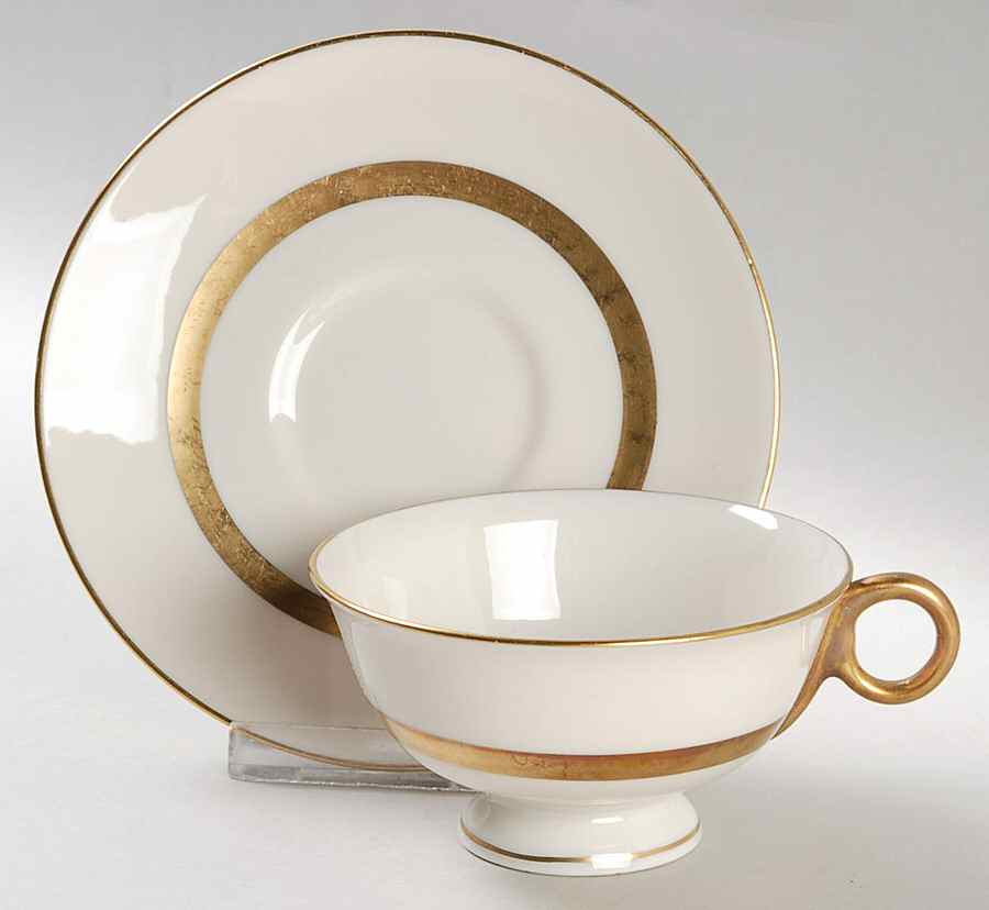 Claridge Footed Cup & Saucer Set by Haviland-1