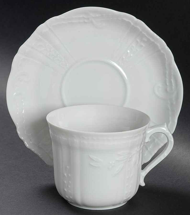 Cleo Flat Cup & Saucer Set by Haviland-1