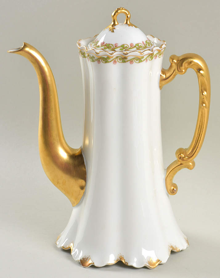 Clover Leaf Small Coffee Pot & Lid by Haviland-1
