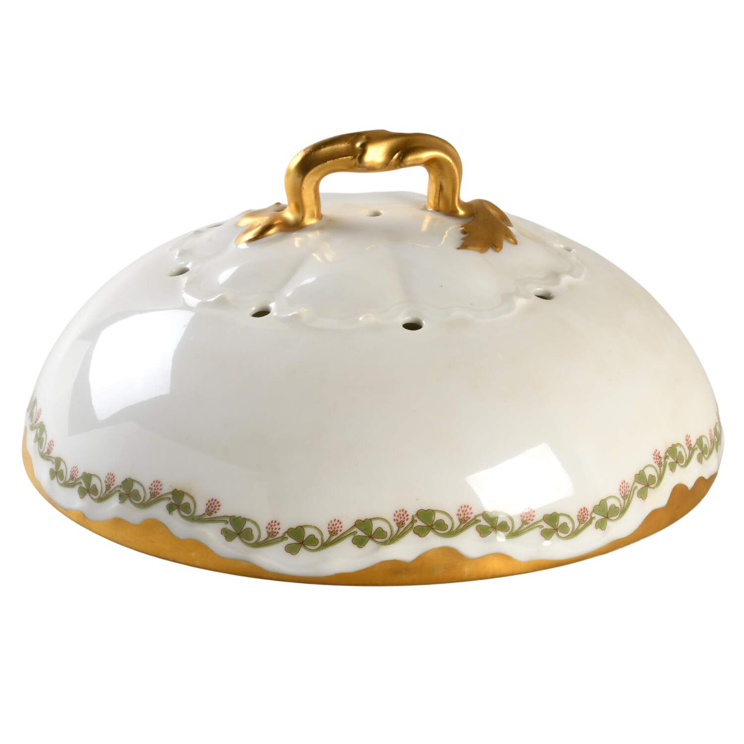 Clover Leaf Lid for Muffin Dish by Haviland-1