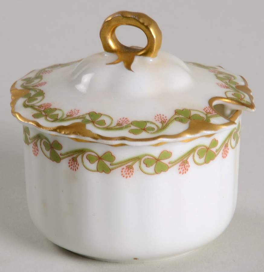Clover Leaf Mustard Jar & Lid by Haviland-1