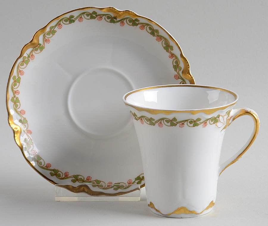 Clover Leaf Chocolate Cup by Haviland-1