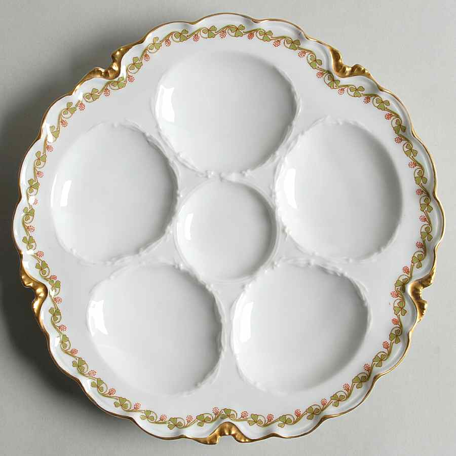 Clover Leaf Oyster Plate by Haviland-1