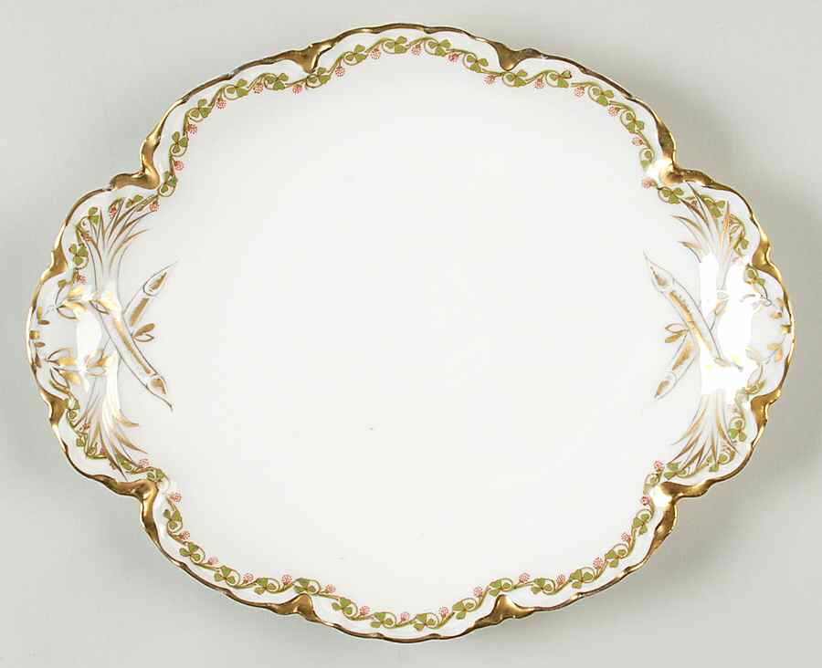 Clover Leaf 10" Oval Serving Platter by Haviland-1