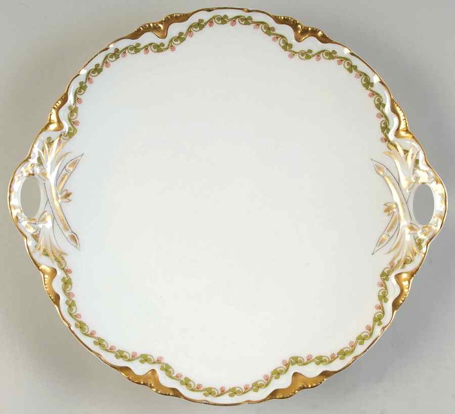 Clover Leaf Handled Cake Plate by Haviland-1