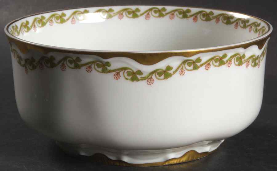 Clover Leaf Cranberry Bowl by Haviland-1