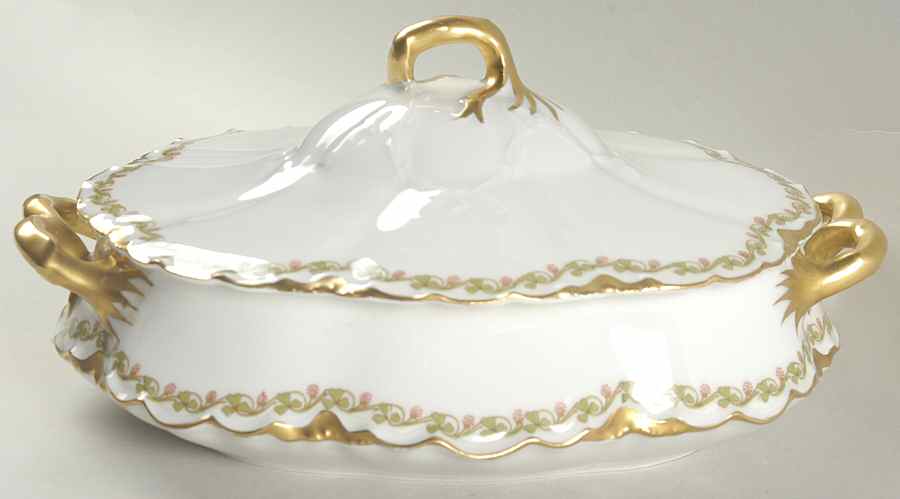 Clover Leaf Oval Covered Vegetable by Haviland-1